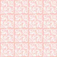 Orient vector classic pattern. Seamless abstract background with vintage white elements. Orient background. Ornament for wallpaper and packaging