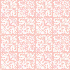 Orient vector classic pattern. Seamless abstract background with vintage white elements. Orient background. Ornament for wallpaper and packaging