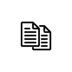 Document icon. File sign