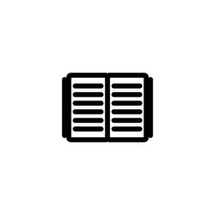 Note book icon. Reading sign