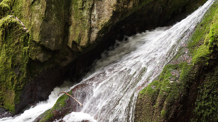close up of wild water fall black forest
