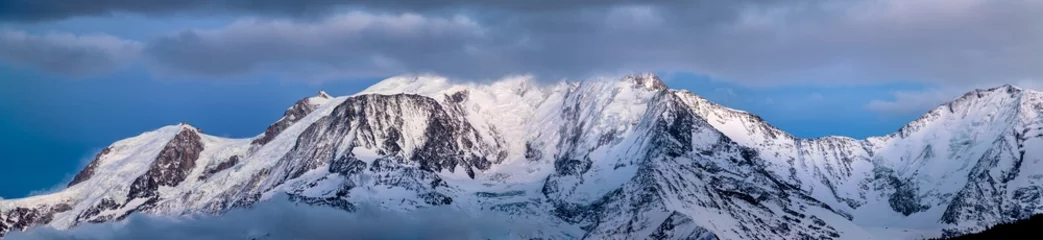 Crédence de cuisine en verre imprimé Mont Blanc Mont Blanc in winter