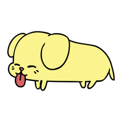 cartoon of cute kawaii dog