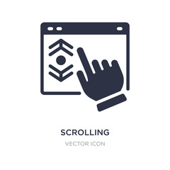 scrolling icon on white background. Simple element illustration from Web hosting concept.