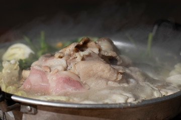 Thai Barbecue Buffet on black background