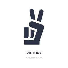 victory icon on white background. Simple element illustration from World peace concept.