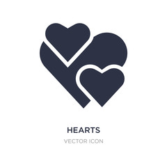 hearts icon on white background. Simple element illustration from World peace concept.