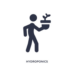 hydroponics icon on white background. Simple element illustration from activity and hobbies concept.