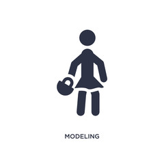 modeling icon on white background. Simple element illustration from activity and hobbies concept.