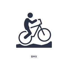 bmx icon on white background. Simple element illustration from activities concept.