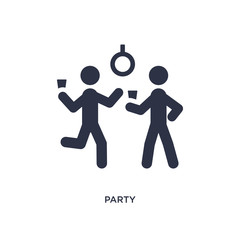 party icon on white background. Simple element illustration from activities concept.