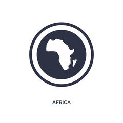 africa icon on white background. Simple element illustration from africa concept.