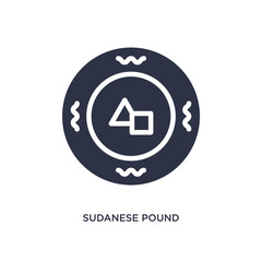 sudanese pound icon on white background. Simple element illustration from africa concept.