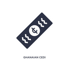 ghanaian cedi icon on white background. Simple element illustration from africa concept.