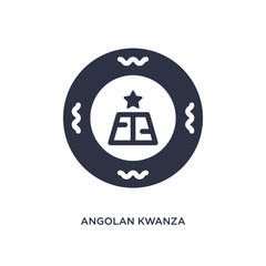 angolan kwanza icon on white background. Simple element illustration from africa concept.