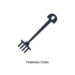 farming fork icon on white background. Simple element illustration from agriculture farming and gardening concept.