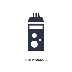 milk products icon on white background. Simple element illustration from farming and gardening concept.