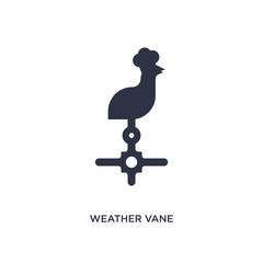 weather vane icon on white background. Simple element illustration from farming concept.
