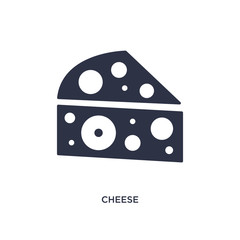 cheese icon on white background. Simple element illustration from farming concept.