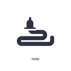 hose icon on white background. Simple element illustration from farming concept.