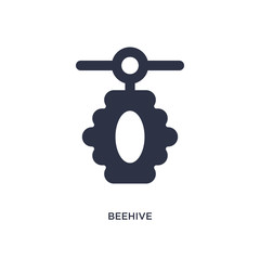beehive icon on white background. Simple element illustration from farming concept.