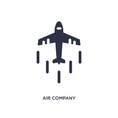 air company icon on white background. Simple element illustration from airport terminal concept.