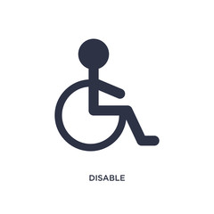 disable icon on white background. Simple element illustration from airport terminal concept.