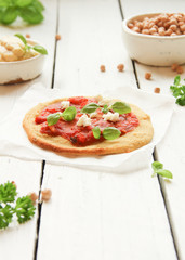 Vegan Pizza Teig Kichererbsen Kichererbse Vegane