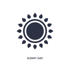sunny day icon on white background. Simple element illustration from airport terminal concept.
