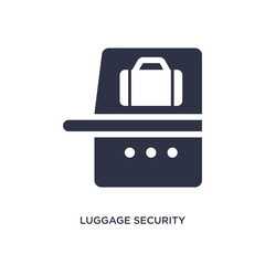 luggage security icon on white background. Simple element illustration from airport terminal concept.