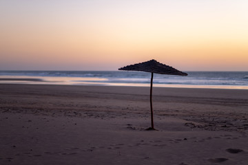 Coast of Sidi Kaouki, Morocco, Africa. Sunset time. morocco's wonderfully sleepy surf town