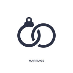 marriage icon on white background. Simple element illustration from birthday party and wedding concept.