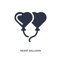 heart balloon icon on white background. Simple element illustration from love & wedding concept.
