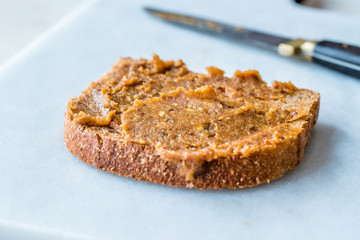 Organic Date Fruit Paste Dough with Bread.