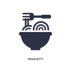 spaghetti bolognese icon on white background. Simple element illustration from bistro and restaurant concept.