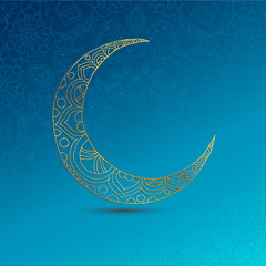 Ramadan Kareem greeting design illustration.