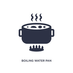 boiling water pan icon on white background. Simple element illustration from bistro and restaurant concept.