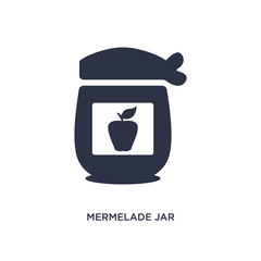 mermelade jar icon on white background. Simple element illustration from bistro and restaurant concept.