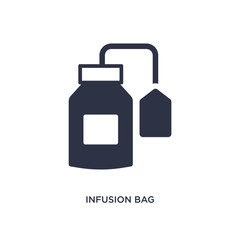 infusion bag icon on white background. Simple element illustration from bistro and restaurant concept.