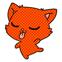 cartoon of cute kawaii cat