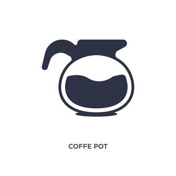 Coffe Pot Icon On White Background. Simple Element Illustration From Bistro And Restaurant Concept.