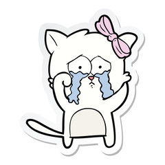 sticker of a cartoon cat
