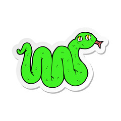 sticker of a funny cartoon snake