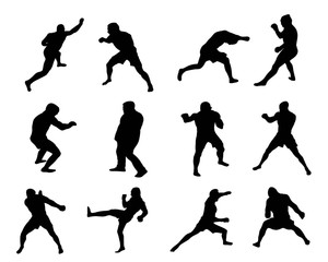 Martial Arts Silhouetten