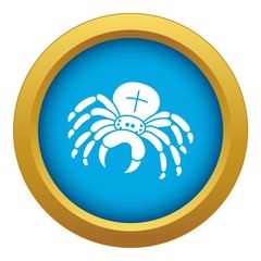 Cross spider icon blue vector isolated on white background for any design