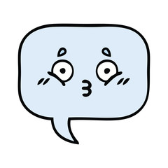 cute cartoon speech bubble