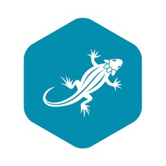 Lizard icon in simple style isolated vector illustration. Reptiles symbol