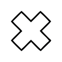 Obraz premium line drawing cartoon multiplication symbol