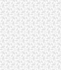 Floral vector light silver ornament. Seamless abstract classic background with flowers. Pattern with repeating floral elements. Ornament for fabric, wallpaper and packaging
