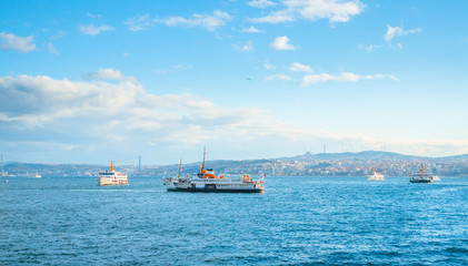 Obraz premium Old beach and seascape in Istanbul, Turkey.